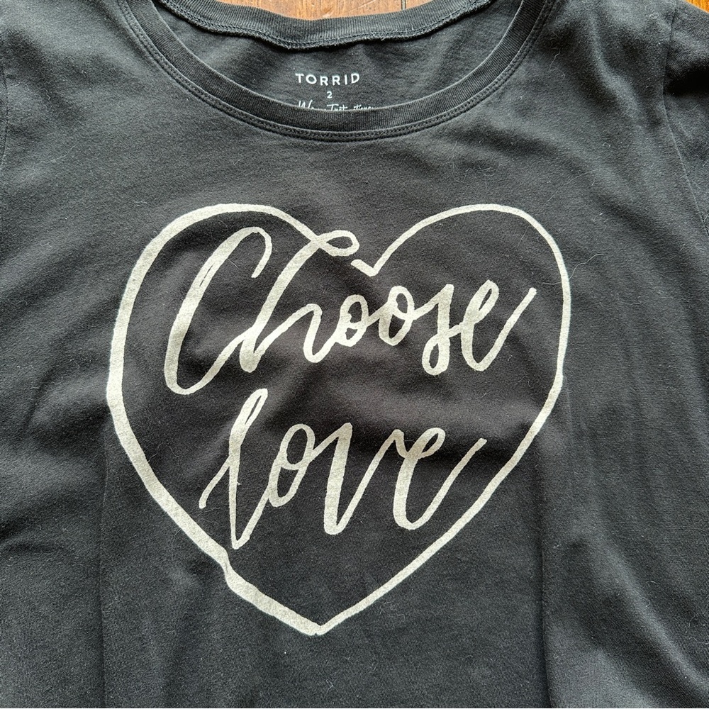 Torrid Choose Love Black T-Shirt 2X